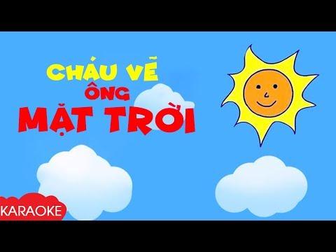 CHÁU VẼ ÔNG MẶT TRỜI - Karaoke | Nhạc Karaoke Thiếu Nhi Beat Chuẩn Dành Cho Bé