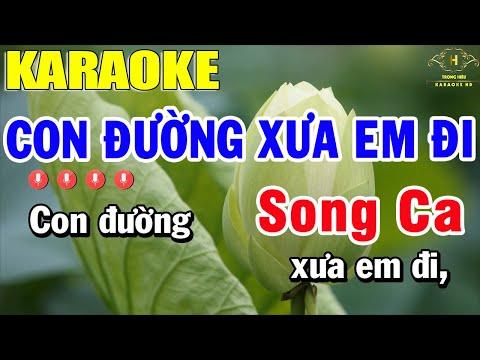 Con Đường Xưa Em Đi Karaoke Song Ca | Trọng Hiếu