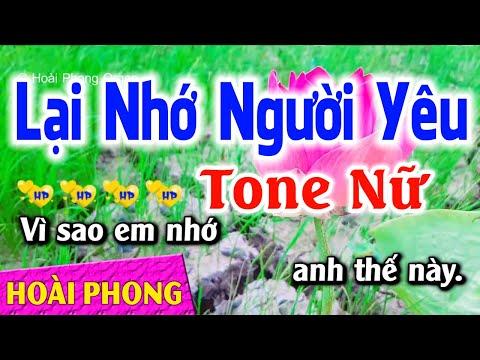 Karaoke Lại Nhớ Người Yêu Tone Nữ Nhạc Sống Mới | Hoài Phong Organ
