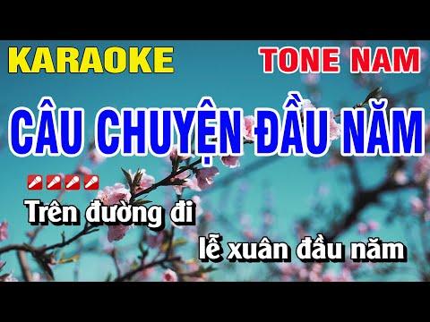 Karaoke Câu Chuyện Đầu Năm Tone Nam Nhạc Sống | Nguyễn Linh