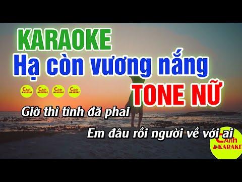 Karaoke tone nữ | Hạ còn vương nắng | Datka ft Qt beatz | karaoke beat chuẩn